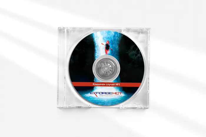 CD σε θήκη με διάφανο δίσκο — ταινία