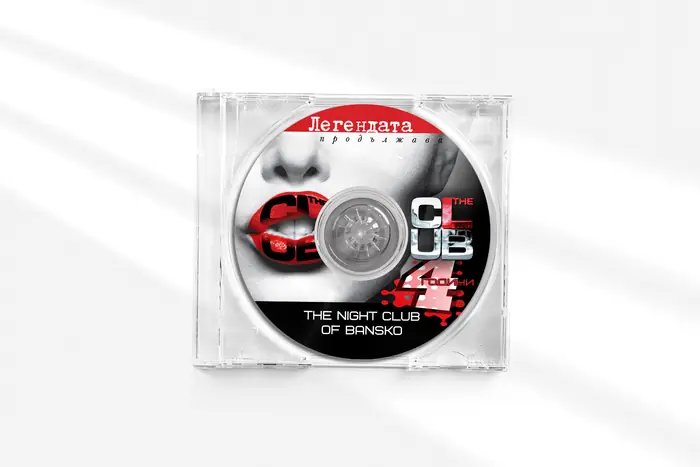 CD σε θήκη με διάφανο δίσκο — σινγκλ